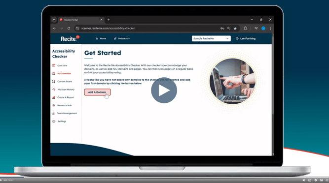 Example of a Recite Me video tutorial