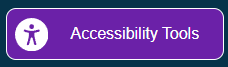 A purple image displaying an accessibility icon and the words, Accessibility Tools