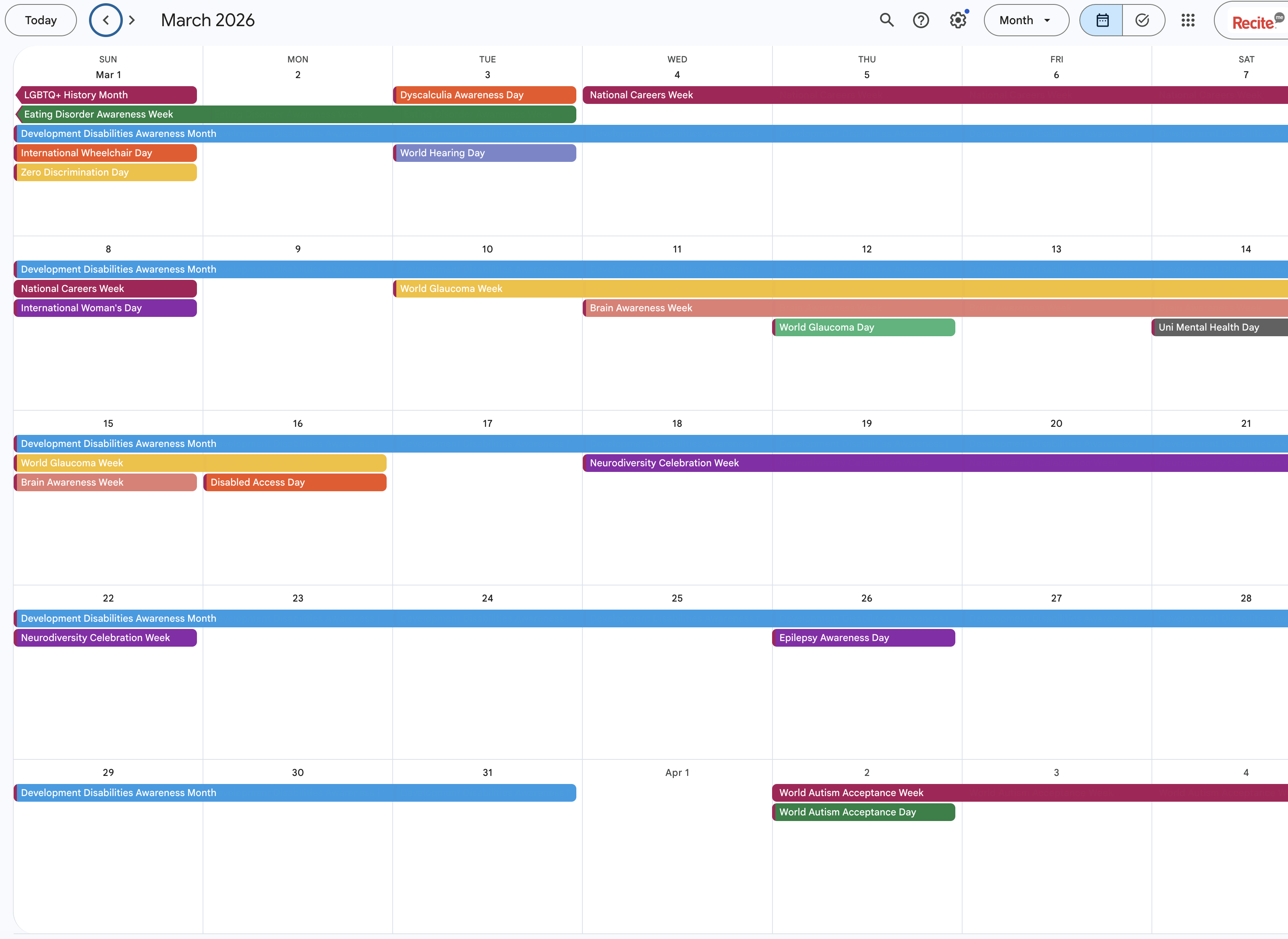 Calendar